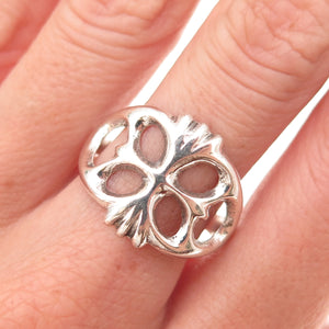 Old Pawn 925 Sterling Silver Vintage Southwestern Butterfly Tribal Ring Size 8.5