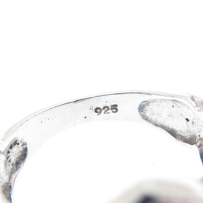 925 Sterling Silver Vintage Jaya Ganesha Elephant Oxidized Ring Size 7.25