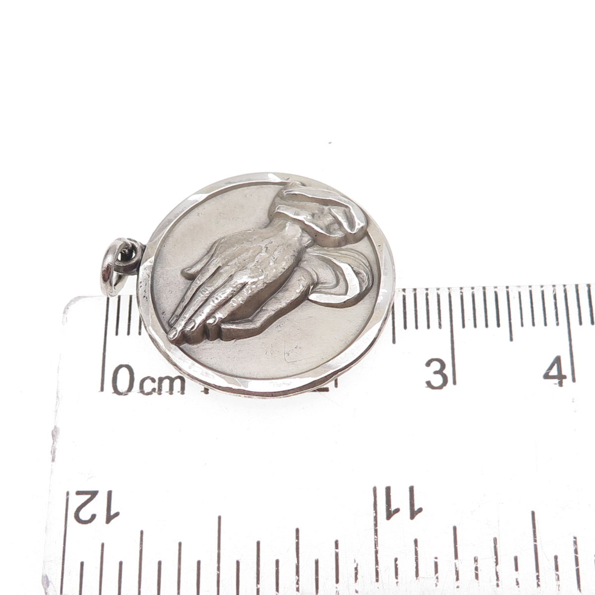 Atelier 925 Sterling Silver Vintage Prayer Hands Religious Charm Pendant