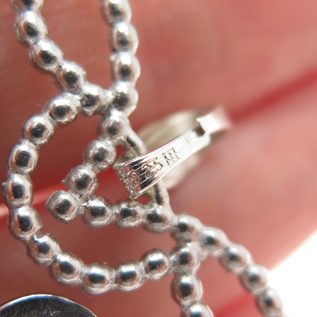 VAN DELL 925 Sterling Silver Vintage Love Ornate Heart Pendant