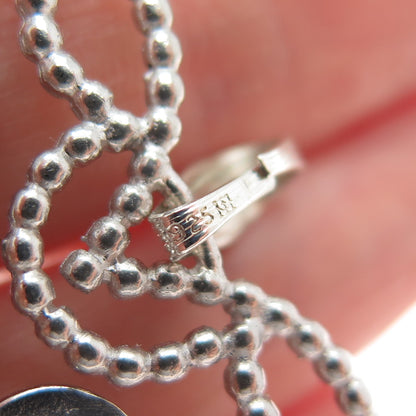 VAN DELL 925 Sterling Silver Vintage Love Ornate Heart Pendant