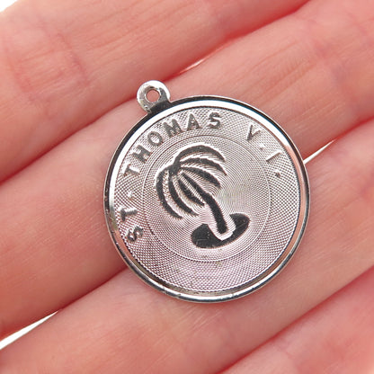 Griffith & Sons 925 Sterling Silver Vintage St. Thomas VI Charm Pendant
