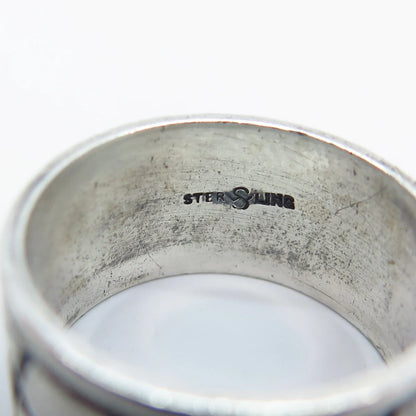 925 Sterling Silver Vintage Braided Band Ring Size 6.75