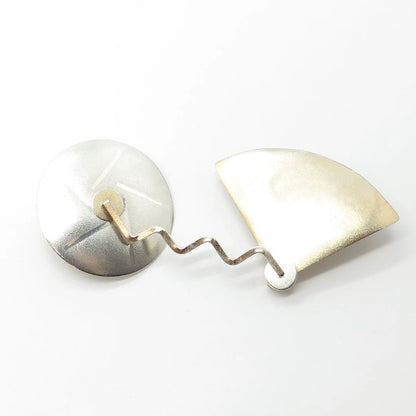 925 Sterling Silver 2-Tone Vintage Modernist Pin