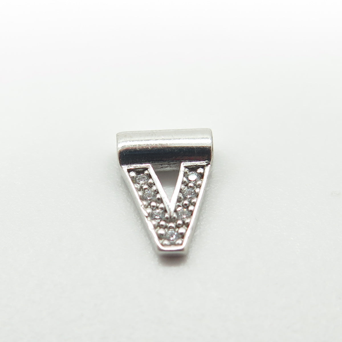 NOMINATION Italy 925 Sterling Silver C Z Letter "V" SeiMia Pendant