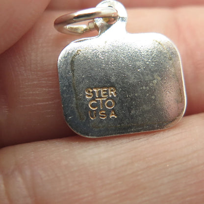 925 Sterling Silver Vintage USA cTo "Centra" Charm Pendant