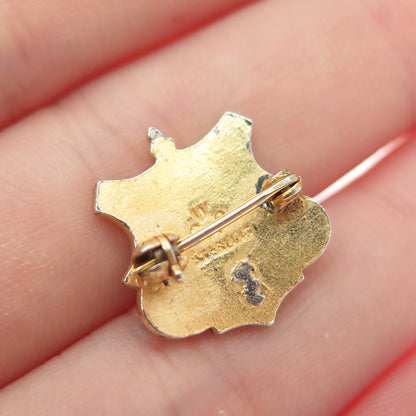 WACO 925 Sterling Silver Gold Plated Vintage Enamel Lutheran Sunday School Pin