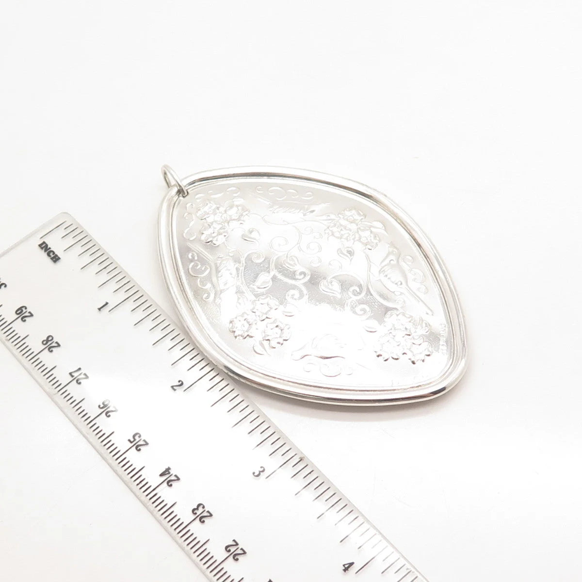 925 Sterling Silver Vintage Towle 1974 Floral Ornament Pendant