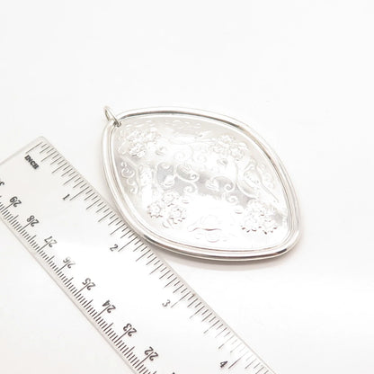 925 Sterling Silver Vintage Towle 1974 Floral Ornament Pendant