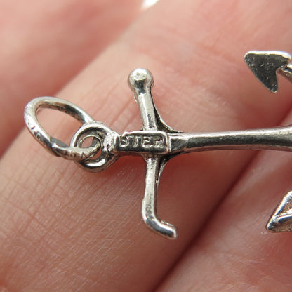 925 Sterling Silver Vintage Anchor 3D Pendant