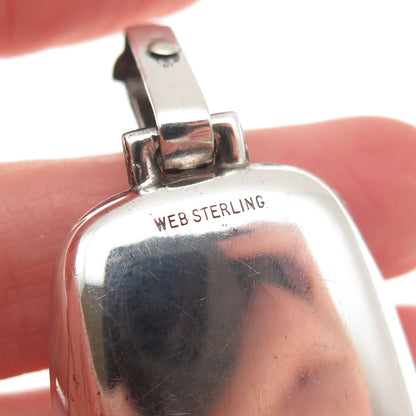 Webster 925 Sterling Silver Antique Art Deco Bell Rattle Pendant