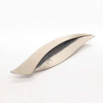 925 Sterling Silver Vintage Beau Modernist Leaf Pin Brooch