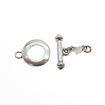 CAROLEE 925 Sterling Silver Vintage Bracelet / Necklace Toggle Lock