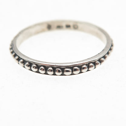 Silpada & Shube Sterling Silver Vintage Rosary Dots Beaded Band Ring Size 9.25