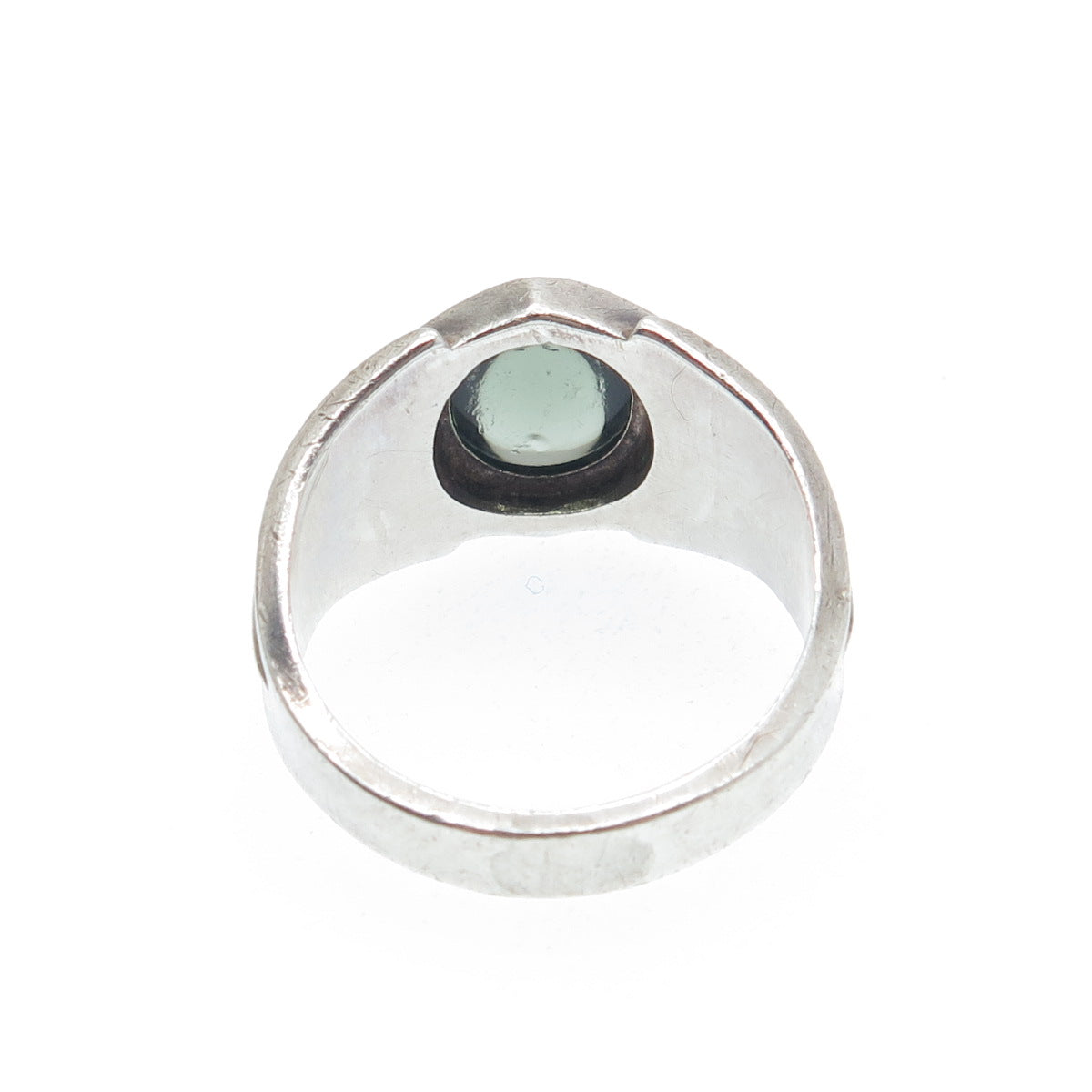 SARAH COVENTRY Sterling Silver Antique Art Deco Green Amethyst Gem Ring Size 8.5