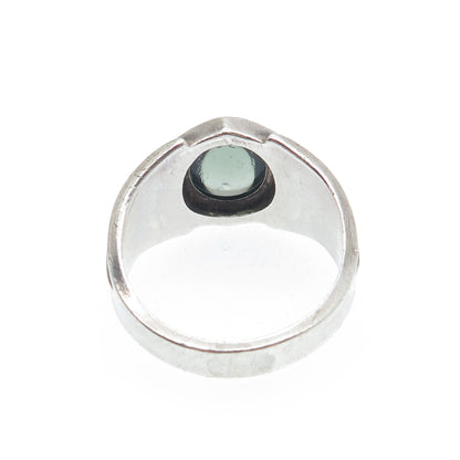 SARAH COVENTRY Sterling Silver Antique Art Deco Green Amethyst Gem Ring Size 8.5