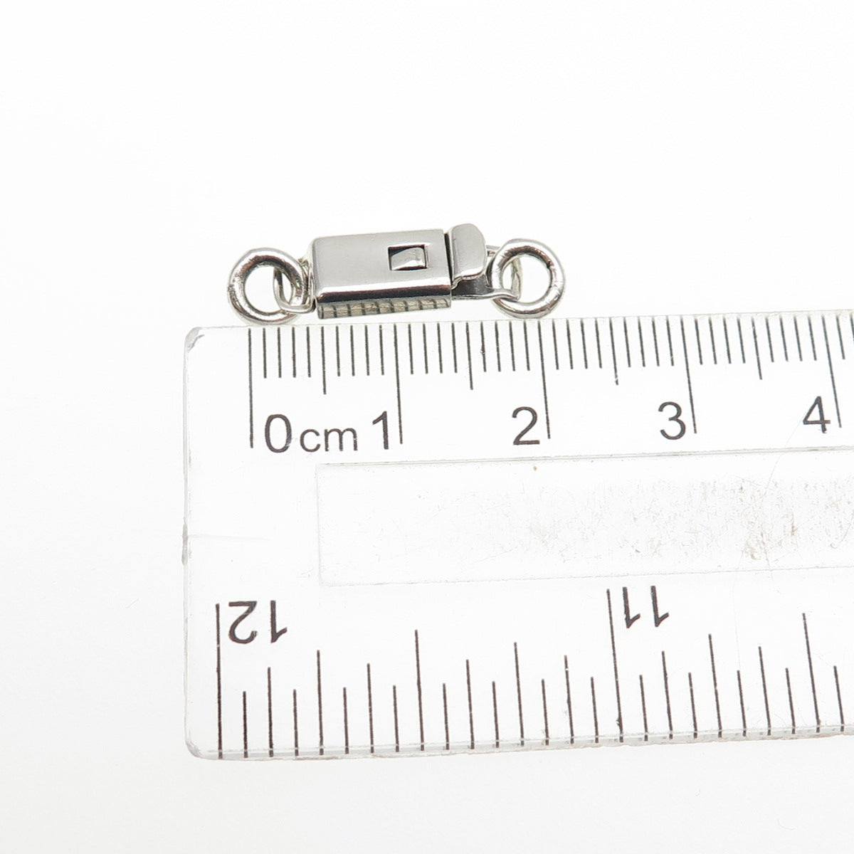 925 Sterling Silver Vintage Bracelet / Necklace Box Lock Clasp