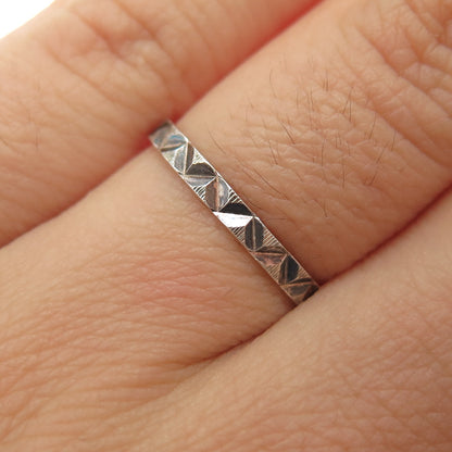 MWS Mark Washerman Samara 925 Sterling Silver Vintage Oxidized Band Ring Size 6