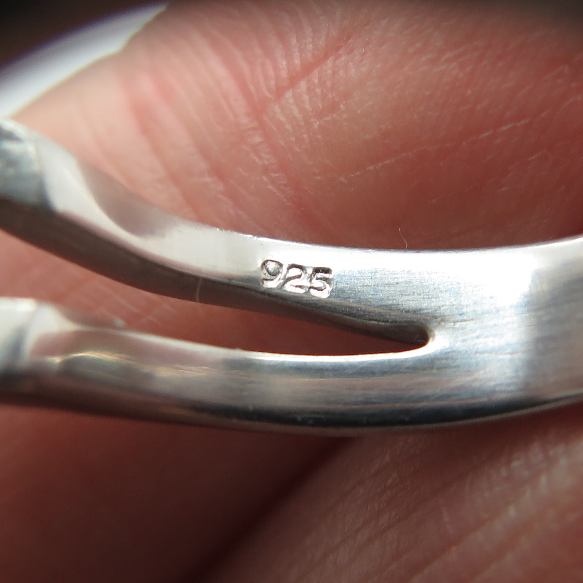 925 Sterling Silver Real Multi-Color Sapphire & Moonstone Floral Ring Size 6.75