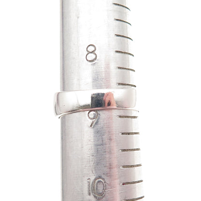 925 Sterling Silver Vintage Real Oval-Cut Amethyst Modernist Ring Size 9