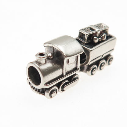 PANDORA 925 Sterling Silver Christmas Train Slide Double Bead Charm