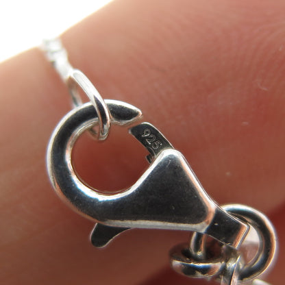 HAGIT GORALI Sterling Silver Vintage Israel Tahitian Pearl Heart Necklace 16"