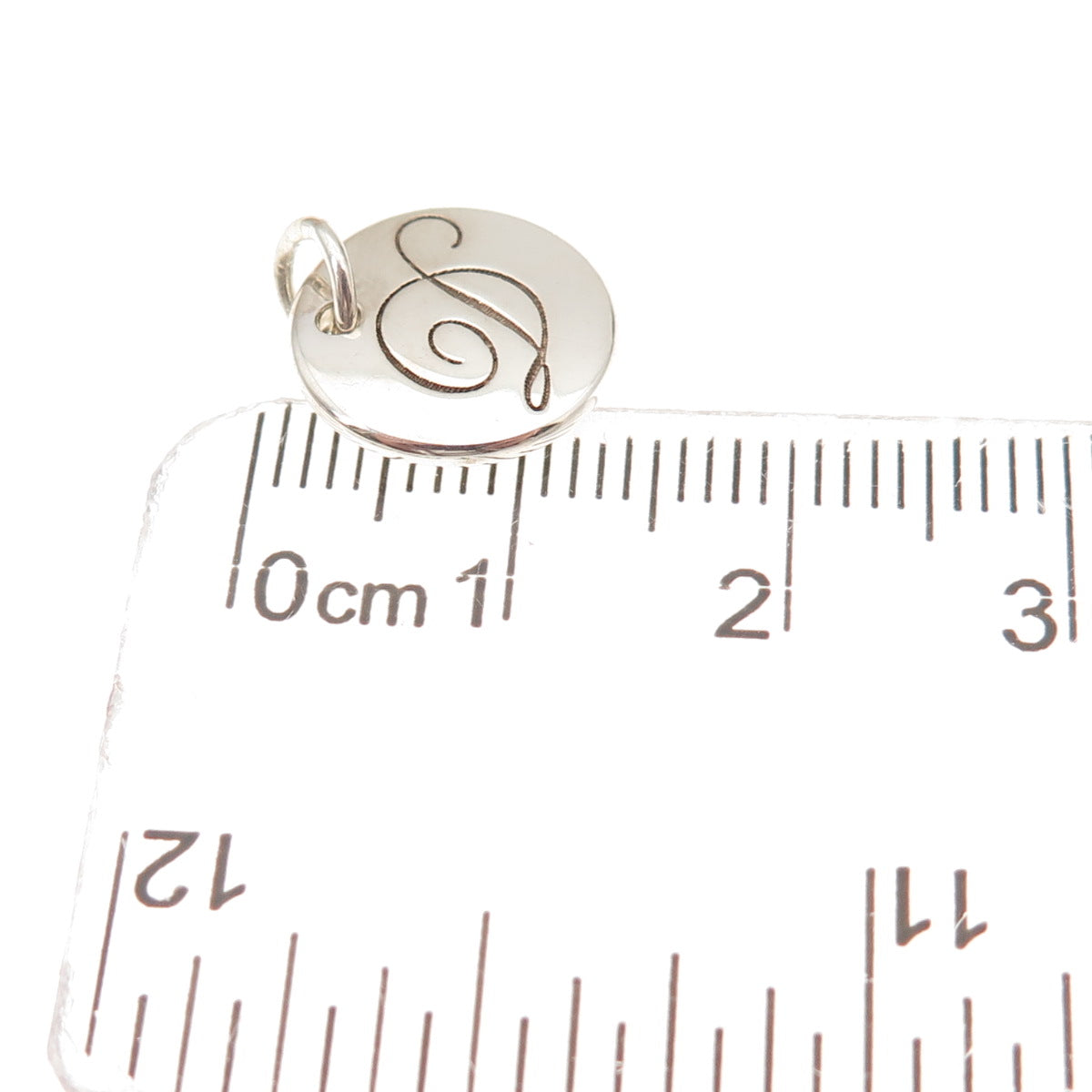 Tiffany & Co. 925 Sterling Silver Vintage Letter D Initial Tag Charm Pendant