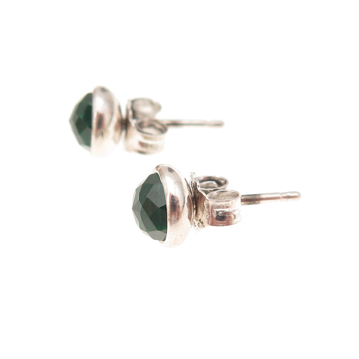 Pandora 925 Sterling Silver Green Crystal August Birthday Blooms Stud Earrings