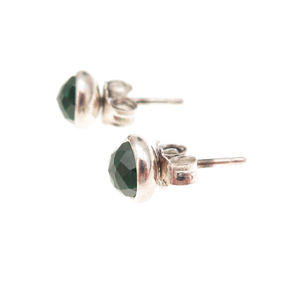 Pandora 925 Sterling Silver Green Crystal August Birthday Blooms Stud Earrings