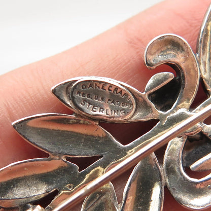 925 Sterling Silver Vintage Danecraft Leaf Branch Pin Brooch