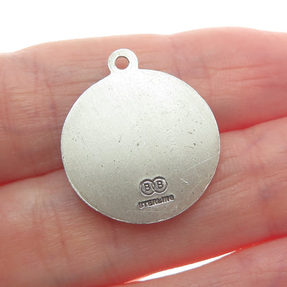 BREADNER CO. 925 Sterling Silver Vintage St. Christopher Religious Mini Pendant