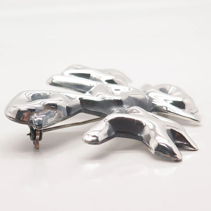 925 Sterling Silver Vintage Mexico Modernist Pin Brooch