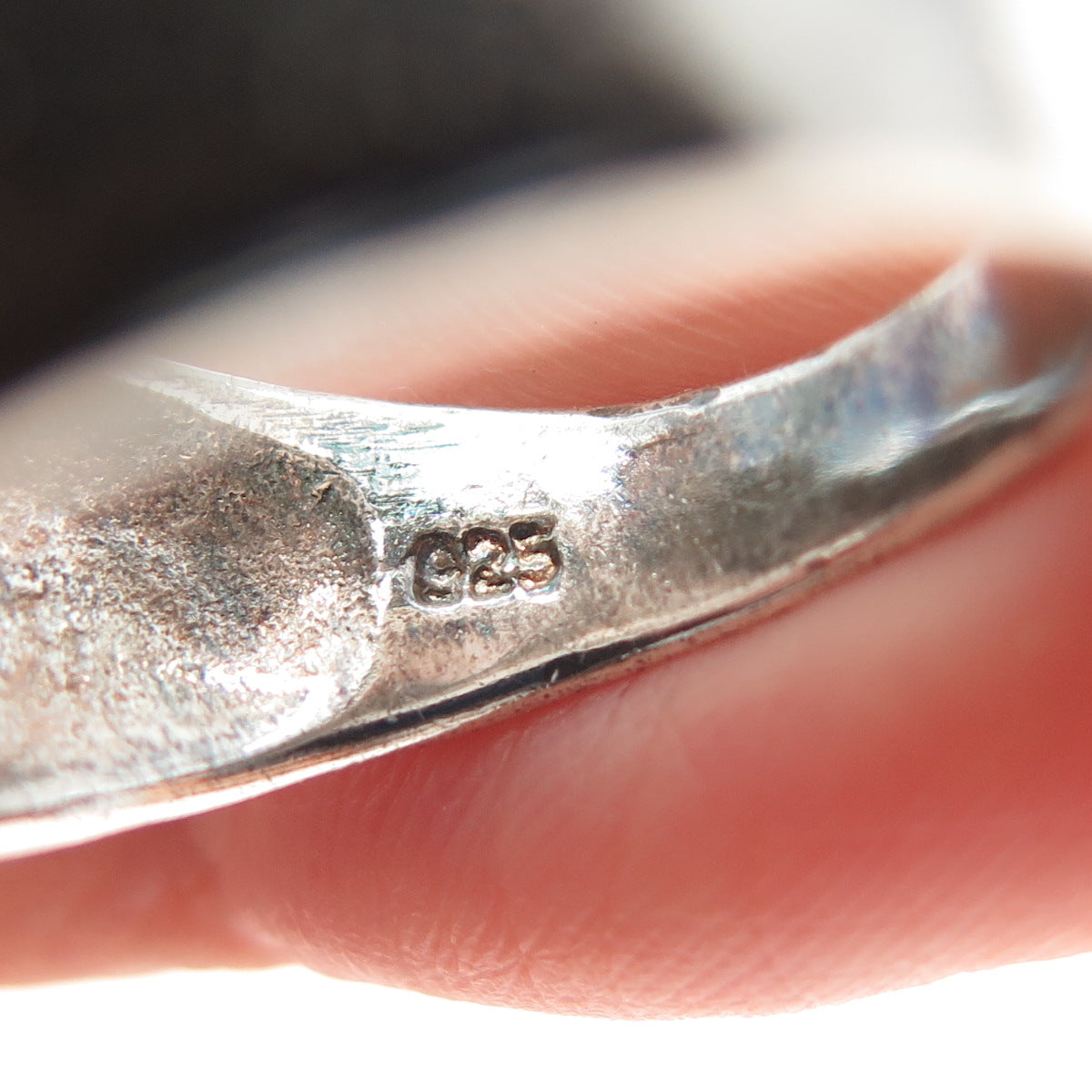 CHARLES WINSTON Sterling Silver Vintage Diamond-Illusion Oxidized Ring Size 8.25