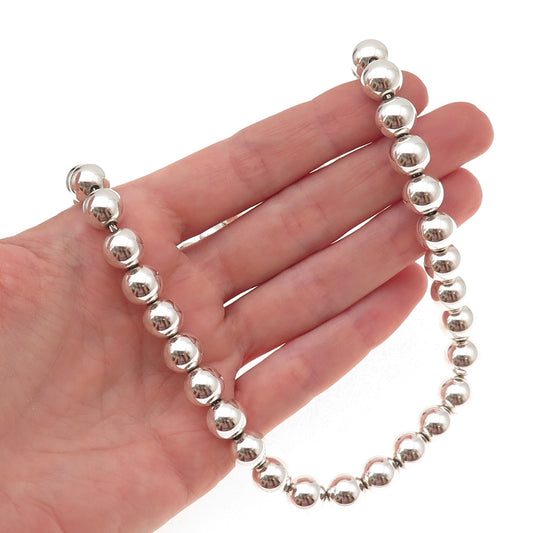 Tiffany & Co. Sterling Silver Vintage HardWear Ball Beaded Chain Necklace 18"