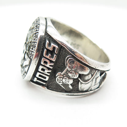 ACCR Sterling Enamel C Z "2007 Richie Torres" Gaming Tournament Ring Size 9.5