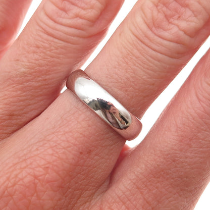 Chapal Zenray 925 Sterling Silver Vintage Classic Wedding Band Ring Size 6.75