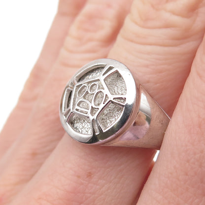 925 Sterling Silver Vintage Dog Paw Signet Ring Size 7.75