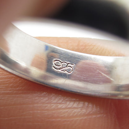 925 Sterling Silver Infinity Engraved Band Ring Size 8.75
