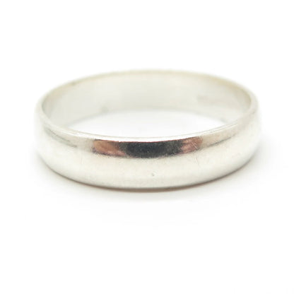 925 Sterling Silver Vintage Mexico Classic Band Ring Size 12.25
