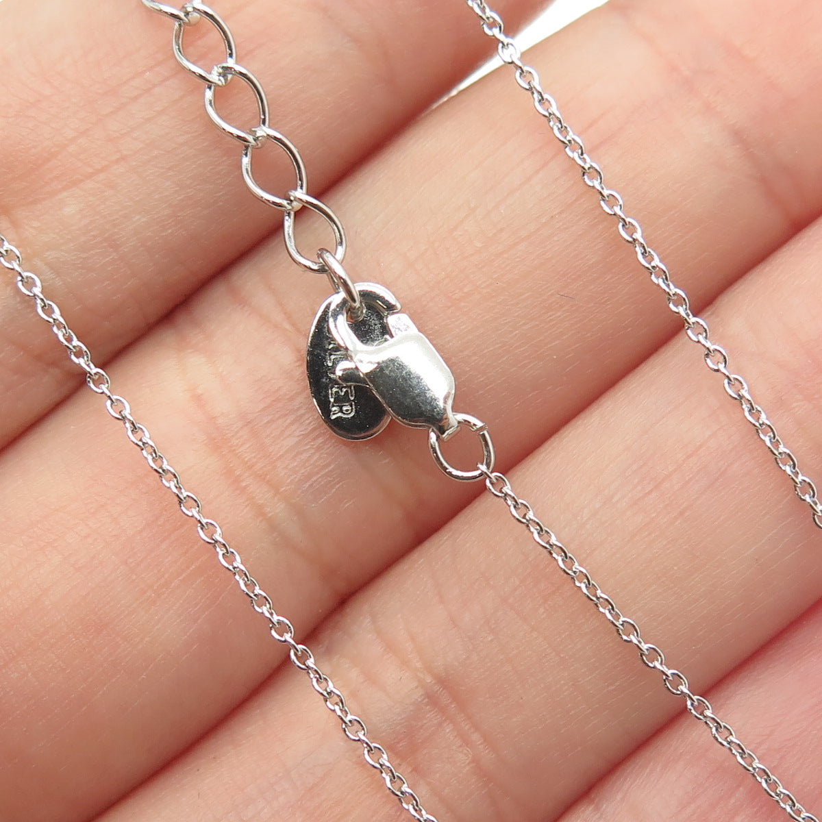 925 Sterling Silver Multi-Cut Champagne & White C Z Cable Chain Necklace 17-19"