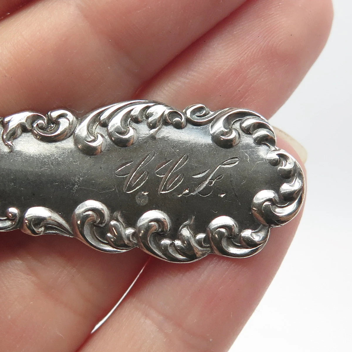 925 Sterling Silver Antique 1892 R. Wallace & Sons Mfg. Co Ornate Spoon