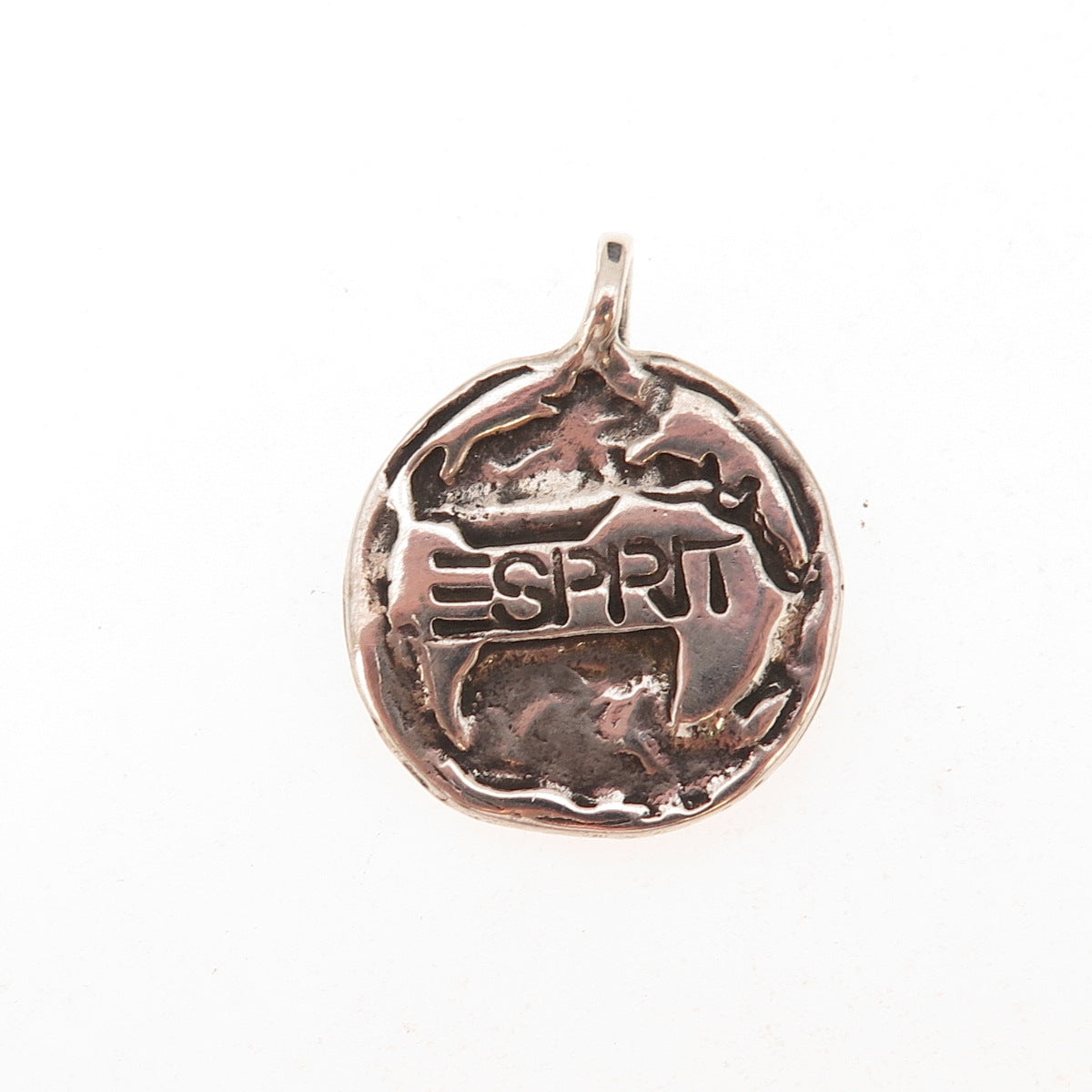Stacey Moore 925 Sterling Silver Vintage Esprit Oxidized Charm Pendant