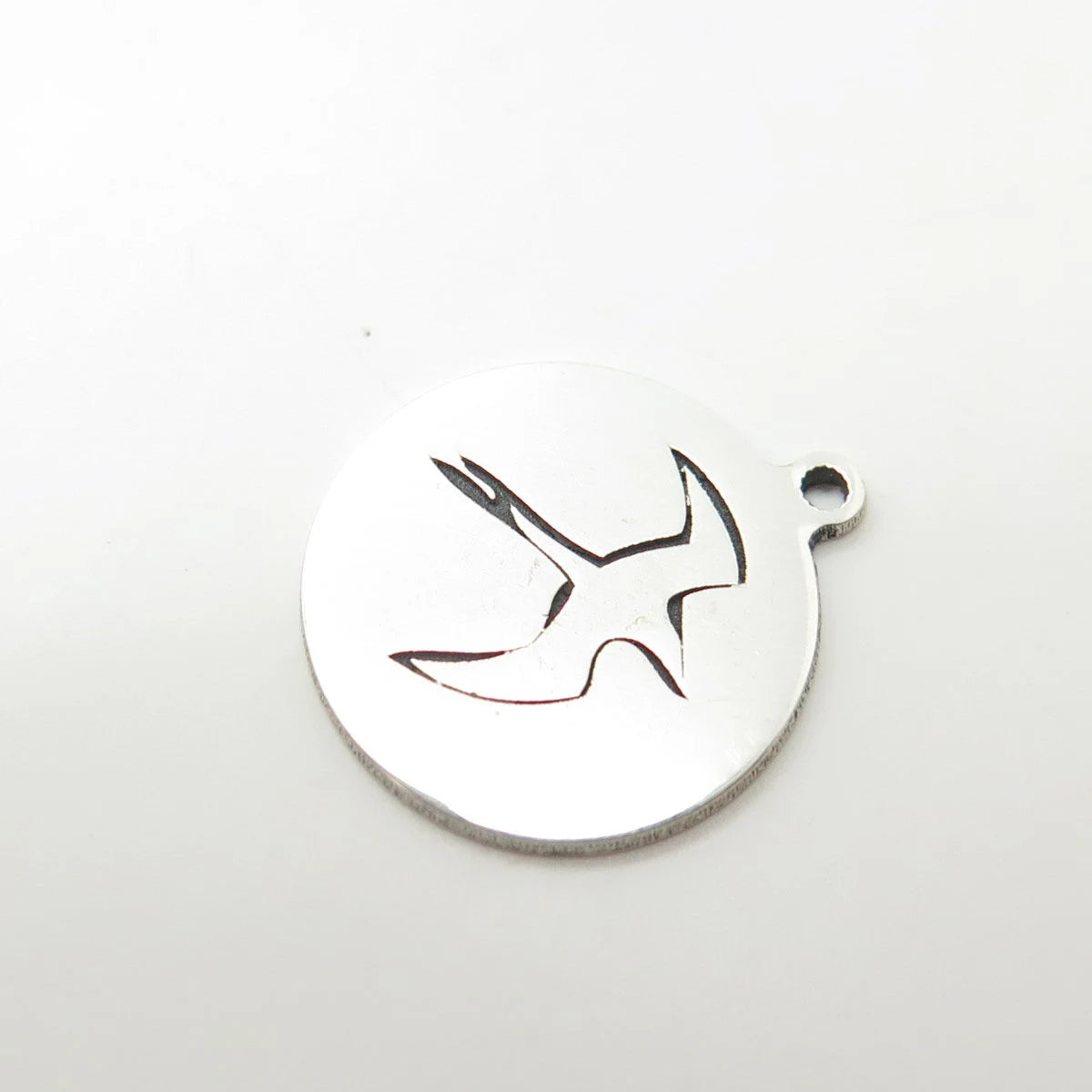 925 Sterling Silver USA Two In Town Flying Bird Charm Pendant