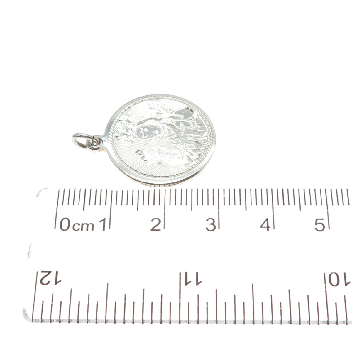 CREED 925 Sterling Silver Vintage St. Mary & Jesus Religious Charm Pendant