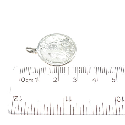 CREED 925 Sterling Silver Vintage St. Mary & Jesus Religious Charm Pendant