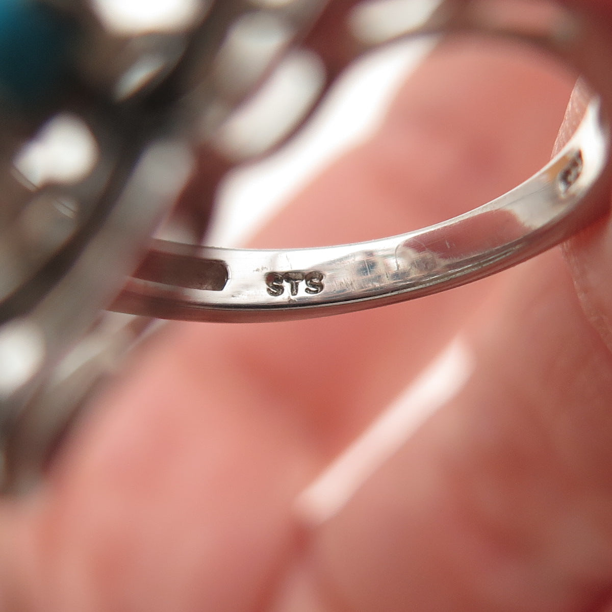 Chuck Clemency 925 Sterling Silver Real Sleeping Beauty Turquoise Ring Size 8.25