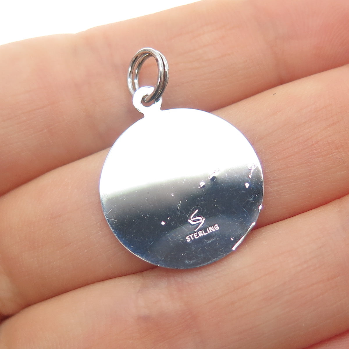 SPENCER 925 Sterling Silver Vintage Sweet 16 Mini Charm Pendant