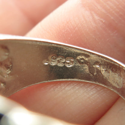 925 Sterling Silver Vintage Textured Dome Ring Size 7