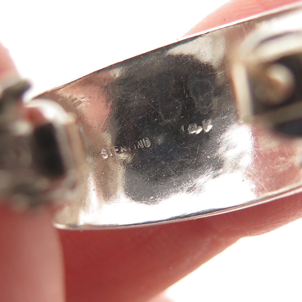 KEITH 925 Sterling Silver 14K Gold Vintage Modernist Omega Back Earrings