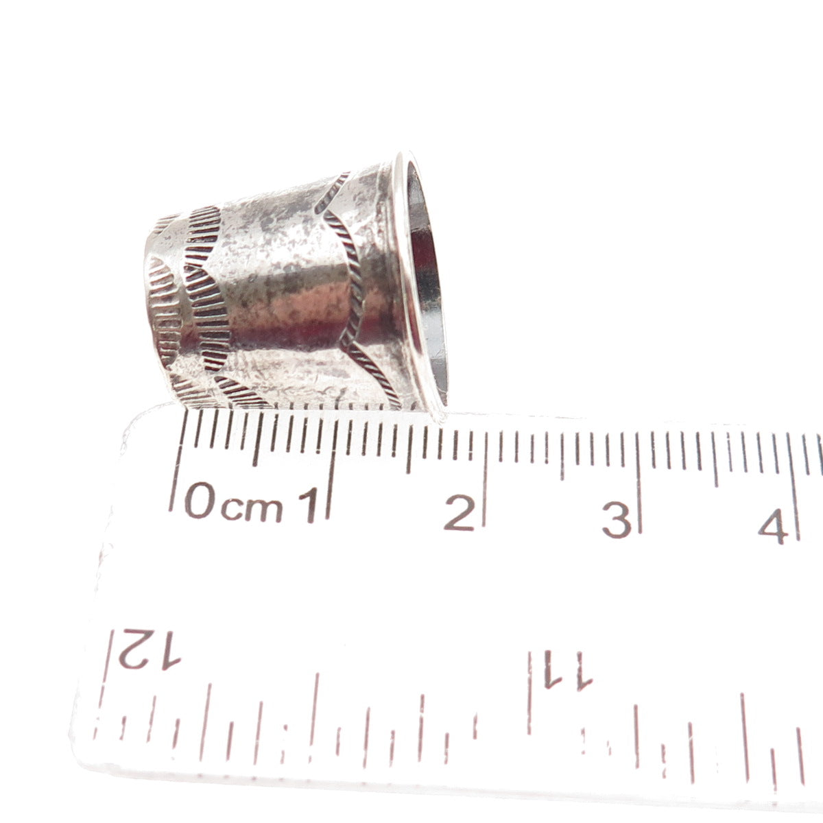 Old Pawn 925 Sterling Silver Vintage Southwestern Tribal Sewing Thimble